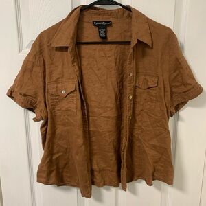 Mercer & Madison Tan Button-Up Shirt